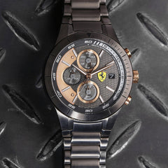 SCUDERIA FERRARI REDREV EVO Chronograph Grey Round Dial Men's Watch- 0830304