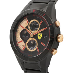 SCUDERIA FERRARI REDREV EVO Chronograph Black Round Dial Men's Watch- 0830305