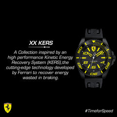 SCUDERIA FERRARI XX KERS Quartz Black Round Dial Men's Watch- 0830307
