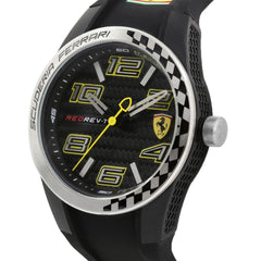 SCUDERIA FERRARI REDREV T Quartz Black Round Dial Men's Watch- 0830337