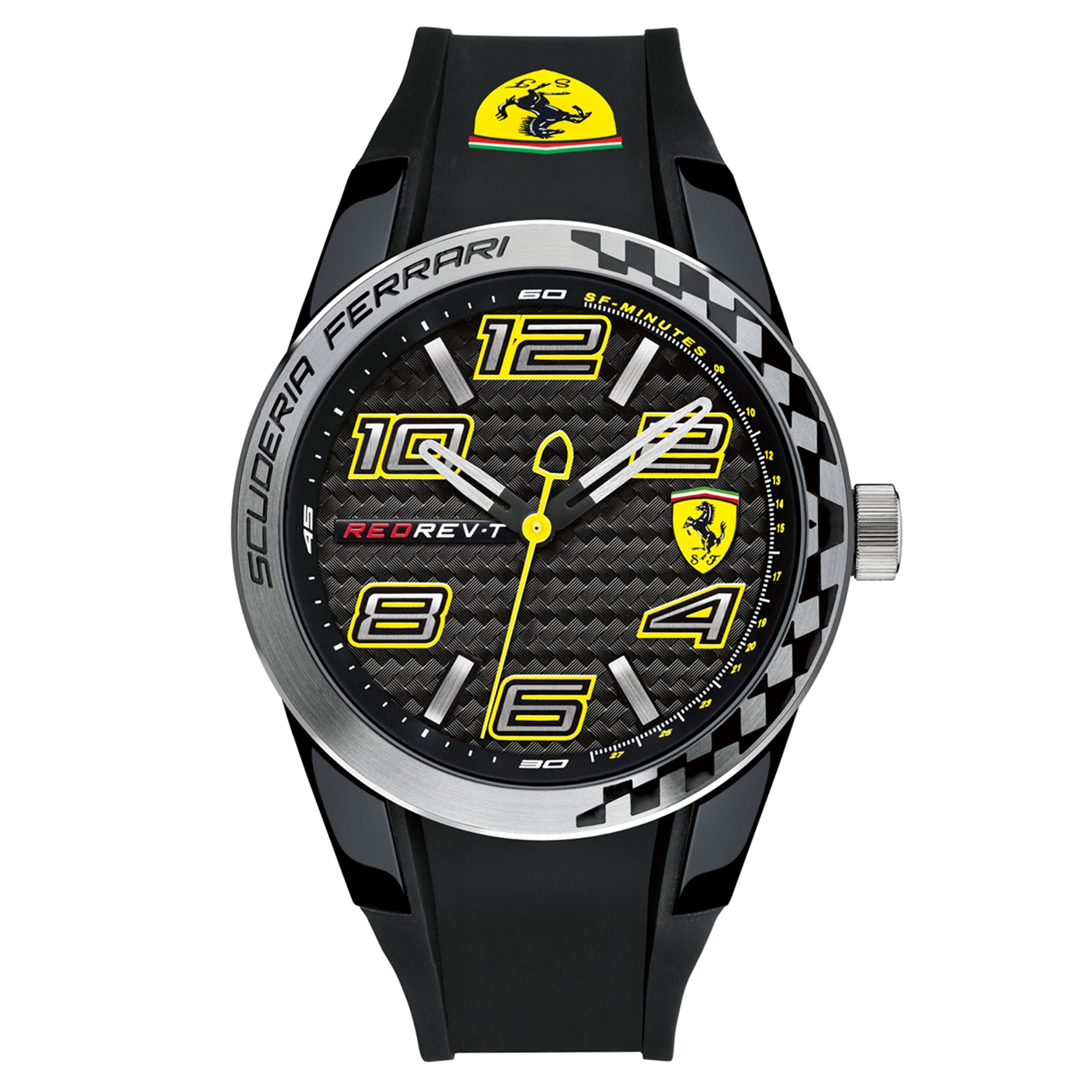 SCUDERIA FERRARI REDREV T Quartz Black Round Dial Men's Watch- 0830337