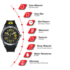 SCUDERIA FERRARI REDREV T Quartz Black Round Dial Men's Watch- 0830337