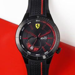 SCUDERIA FERRARI REDREV EVO Quartz Black Round Dial Men's Watch- 0830339