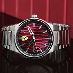 SCUDERIA FERRARI SPECIALE Quartz Red Round Dial Men's Watch- 0830357