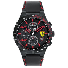SCUDERIA FERRARI SPECIALE EVO Chronograph Black Round Dial Men's Watch- 0830363