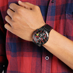 SCUDERIA FERRARI SPECIALE EVO Chronograph Black Round Dial Men's Watch- 0830363