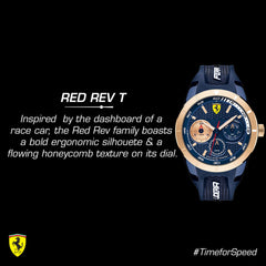 SCUDERIA FERRARI REDREV T Multifunction Blue Round Dial Men's Watch- 0830379