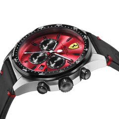 SCUDERIA FERRARI PILOTA Chronograph Red Round Dial Men's Watch - 0830387