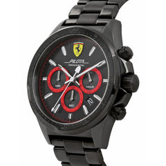 SCUDERIA FERRARI Pilota Chronograph Black Round Dial Men's Watch - 0830390
