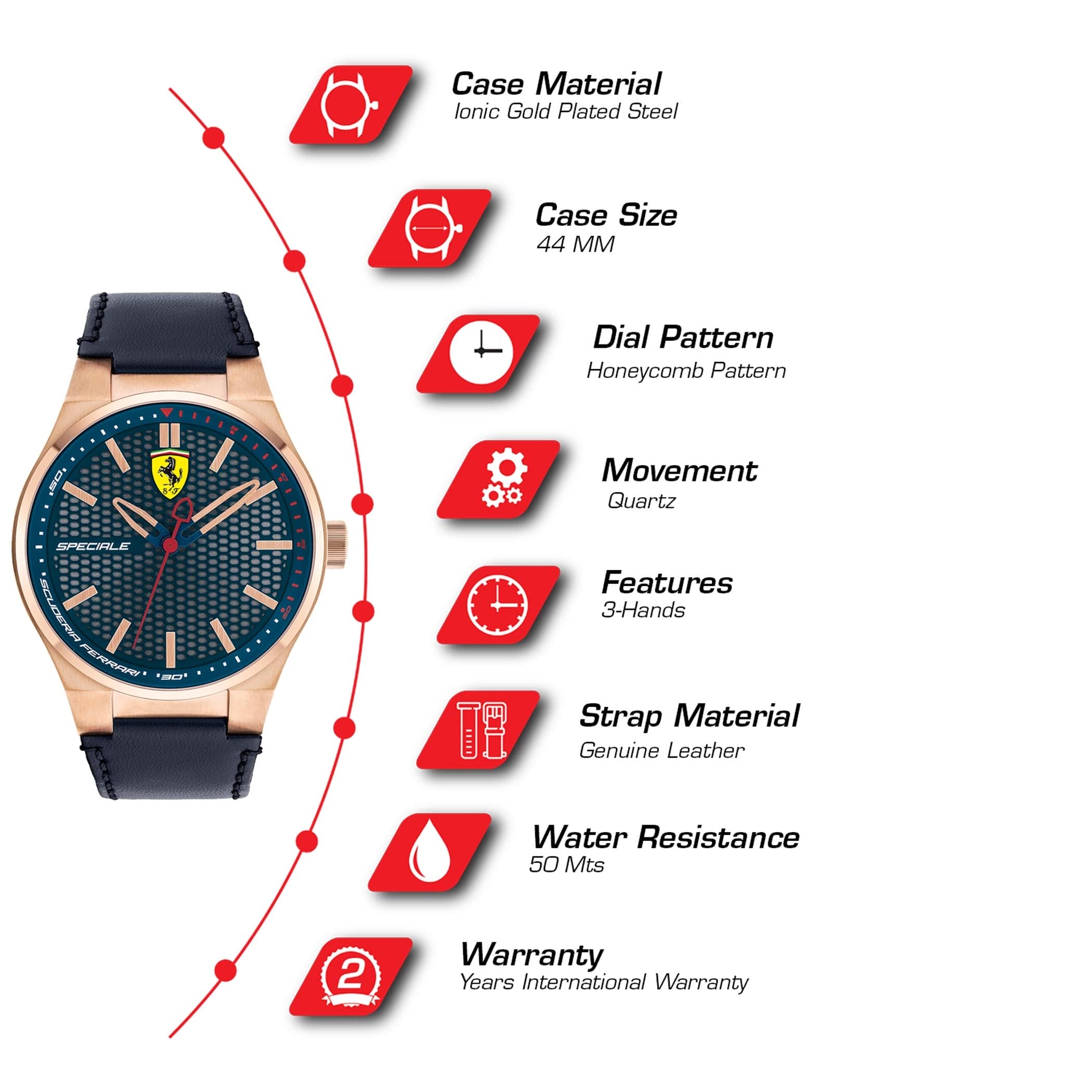 SCUDERIA FERRARI SPECIALE Analog Blue Round Dial Men's Watch - 0830416