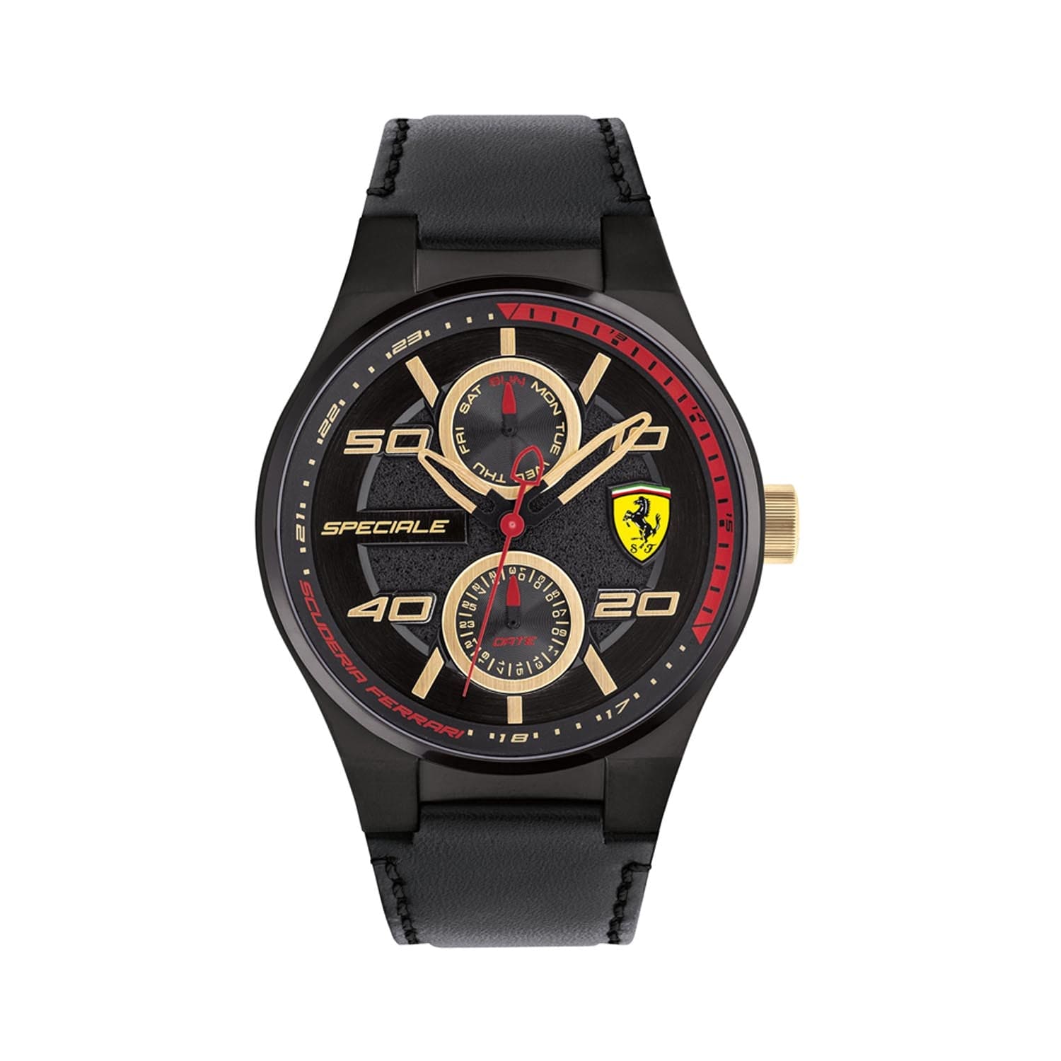 SCUDERIA FERRARI Speciale Multifunction Black Round Dial Men's Watch - 0830418