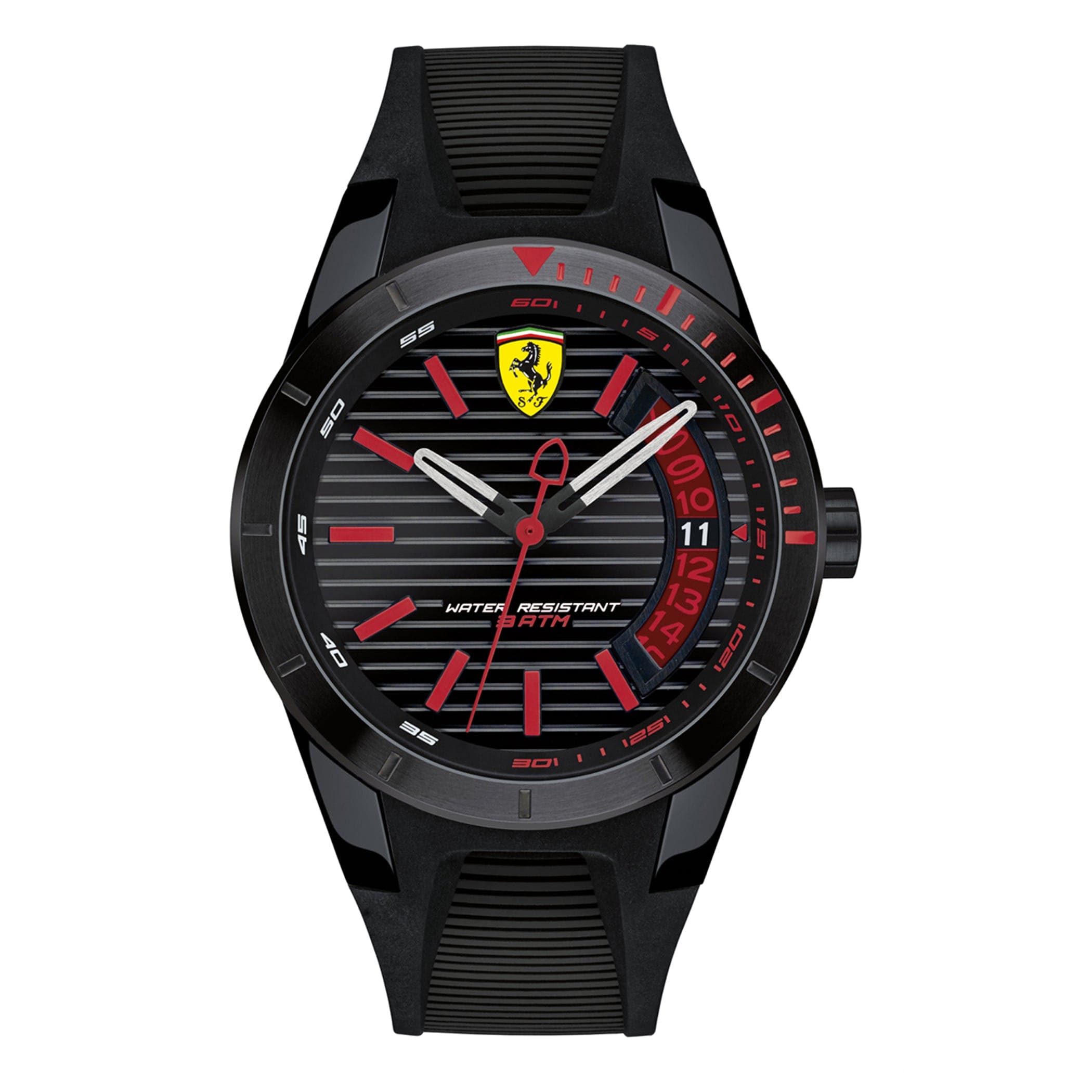 SCUDERIA FERRARI REDREV T Quartz Black Round Dial Men's Watch- 0830428