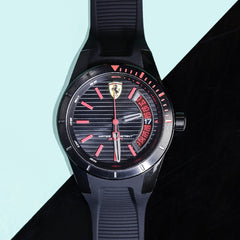 SCUDERIA FERRARI REDREV T Quartz Black Round Dial Men's Watch- 0830428
