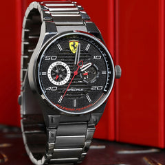 SCUDERIA FERRARI SPECIALE Multifunction Black Round Dial Men's Watch- 0830432