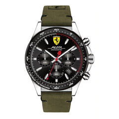 Scuderia Ferrari Pilota Chronograph Black Round Dial Men's Watch - 830433