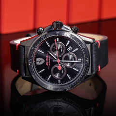 SCUDERIA FERRARI PILOTA Chronograph Black Round Dial Men's Watch - 0830434