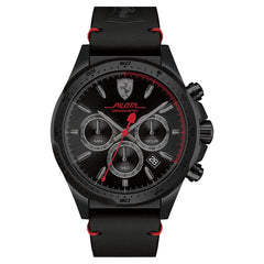 SCUDERIA FERRARI PILOTA Chronograph Black Round Dial Men's Watch - 0830434