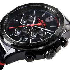 SCUDERIA FERRARI PILOTA Chronograph Black Round Dial Men's Watch - 0830434