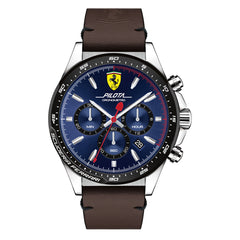 SCUDERIA FERRARI PILOTA Chronograph Blue Round Dial Men's Watch- 0830435