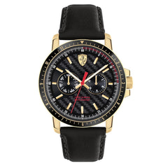 SCUDERIA FERRARI Turbo Multifunction Black Round Dial Men's Watch - 0830451