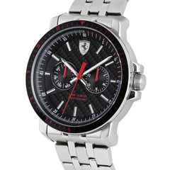 SCUDERIA FERRARI TURBO Multifunction Black Round Dial Men's Watch - 0830453