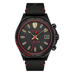 SCUDERIA FERRARI PILOTA Quartz Black Round Dial Men's Watch- 0830460