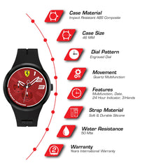SCUDERIA FERRARI FXX Multifunction Red Round Dial Men's Watch- 0830473