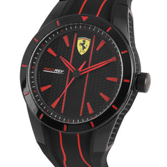 SCUDERIA FERRARI REDREV Quartz Black Round Dial Men's Watch- 0830481