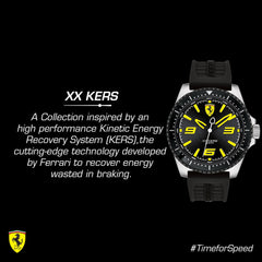 SCUDERIA FERRARI XX KERS Quartz Black Round Dial Men's Watch- 0830487