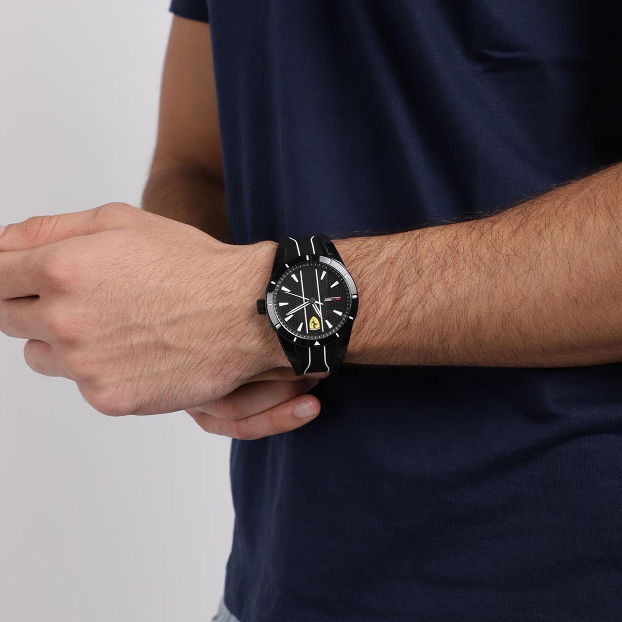 SCUDERIA FERRARI REDREV Analog Black Round Dial Men's Watch - 0830495