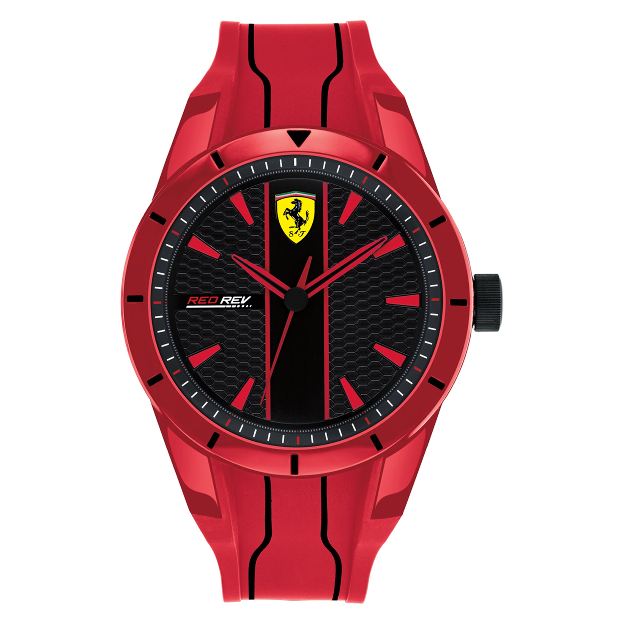 SCUDERIA FERRARI REDREV Quartz Black Round Dial Men's Watch- 0830496