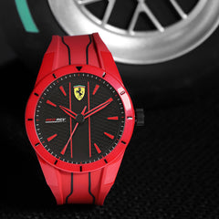 SCUDERIA FERRARI REDREV Quartz Black Round Dial Men's Watch- 0830496
