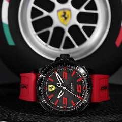 SCUDERIA FERRARI XX Kers Quartz Black Round Dial Men's Watch - 0830498