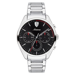 SCUDERIA FERRARI ABETONE Multifunction Black Round Dial Men's Watch- 0830505
