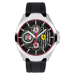 SCUDERIA FERRARI AERO Multifunction Black Round Dial Men's Watch- 0830510