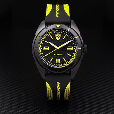 SCUDERIA FERRARI FORZA Quartz Black Round Dial Men's Watch- 0830516