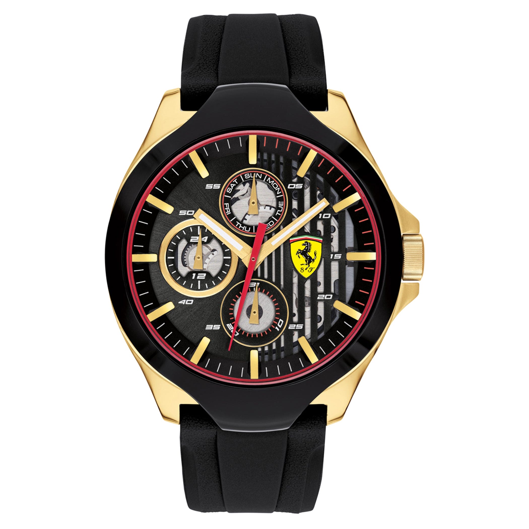 SCUDERIA FERRARI AERO Multifunction Black Round Dial Men's Watch- 0830520