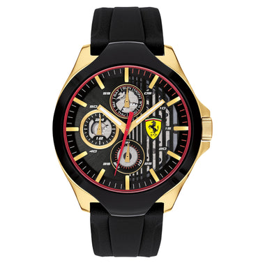 SCUDERIA FERRARI AERO Multifunction Black Round Dial Men's Watch- 0830520