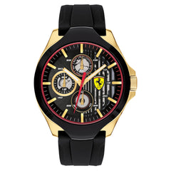 SCUDERIA FERRARI AERO Multifunction Black Round Dial Men's Watch- 0830520