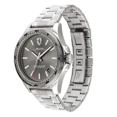 SCUDERIA FERRARI PILOTA Quartz Grey Round Dial Men's Watch- 0830526