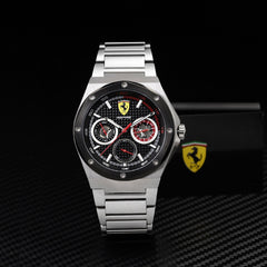 SCUDERIA FERRARI ASPIRE Multifunction Black Round Dial Men's Watch- 0830535