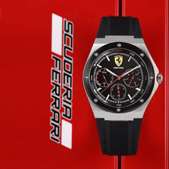 Scuderia Ferrari Aspire Multifunction Black Round Dial Men's Watch- 0830537