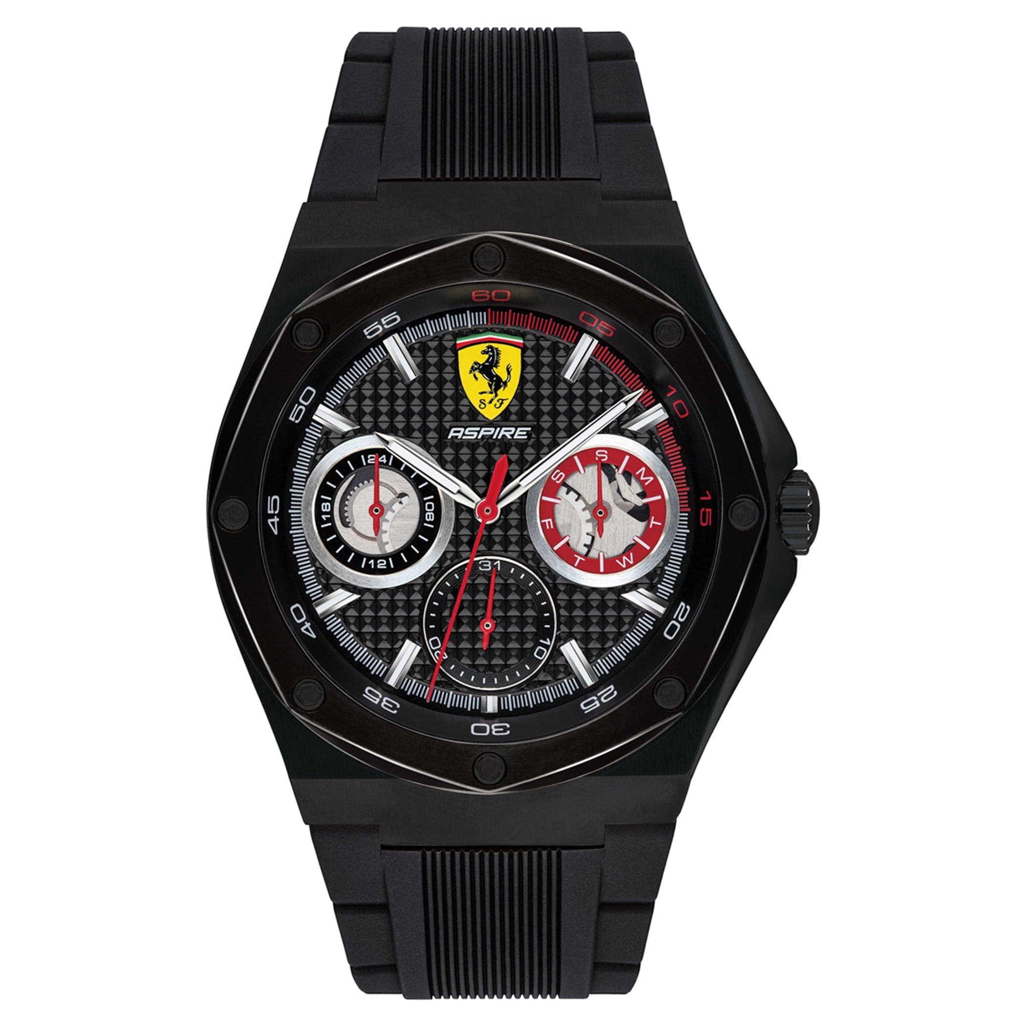 SCUDERIA FERRARI ASPIRE Multifunction Black Round Dial Men's Watch- 0830538