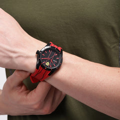 SCUDERIA FERRARI REDREV Quartz Black Round Dial Men's Watch- 0830539
