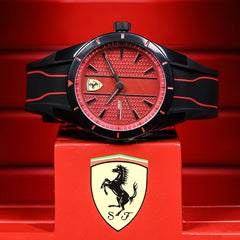 SCUDERIA FERRARI REDREV Quartz Red Round Dial Men's Watch- 0830540