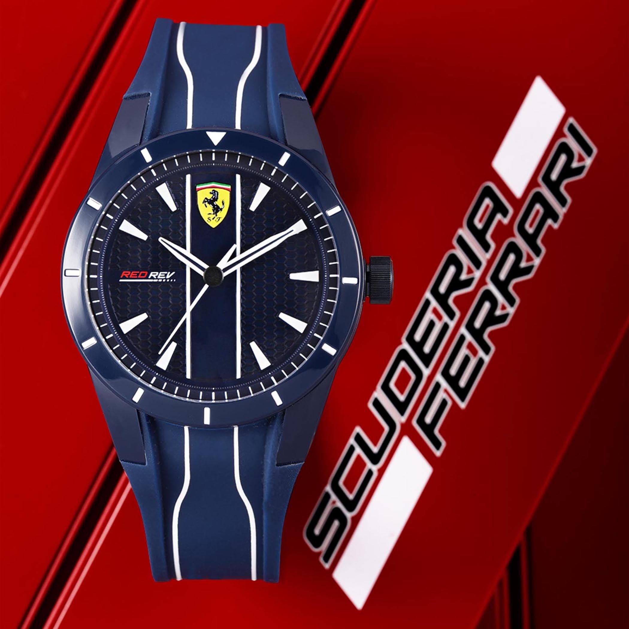 SCUDERIA FERRARI REDREV Analog Blue Round Dial Men's Watch - 0830541