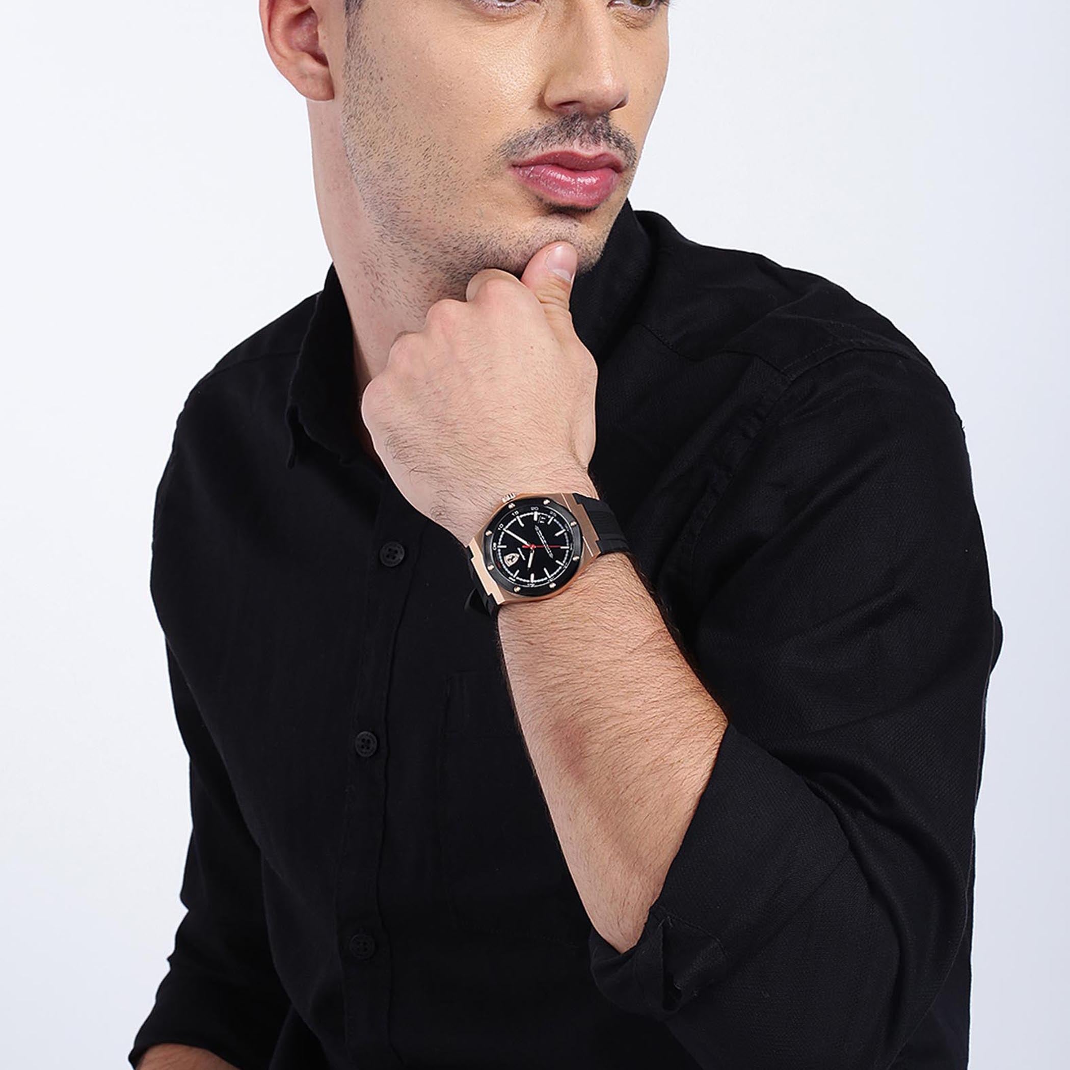 SCUDERIA FERRARI ASPIRE Analog Black Round Dial Men's Watch - 0830553