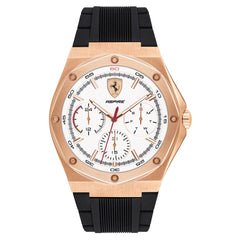 SCUDERIA FERRARI ASPIRE Multifunction White Round Dial Men's Watch- 0830555