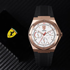SCUDERIA FERRARI ASPIRE Multifunction White Round Dial Men's Watch- 0830555