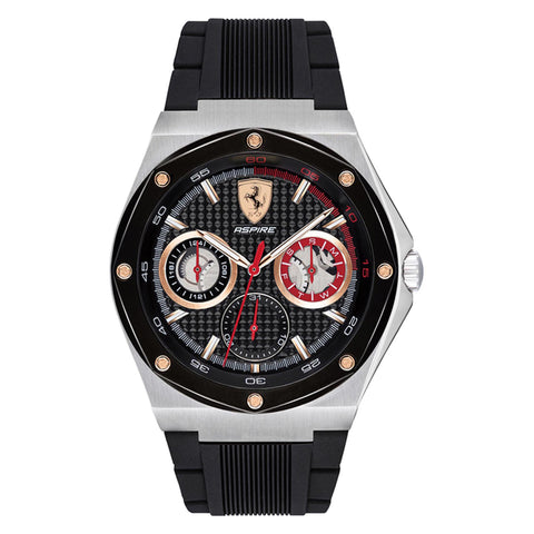 SCUDERIA FERRARI ASPIRE Multifunction Black Round Dial Men's Watch - 0830556